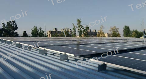 Implementation of roof structure of solar power plant in Tehran