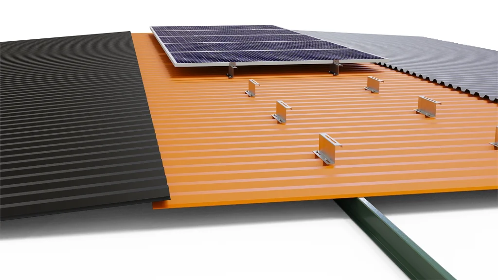 Texa model TR B solar panel base suitable for gable roof from the front view