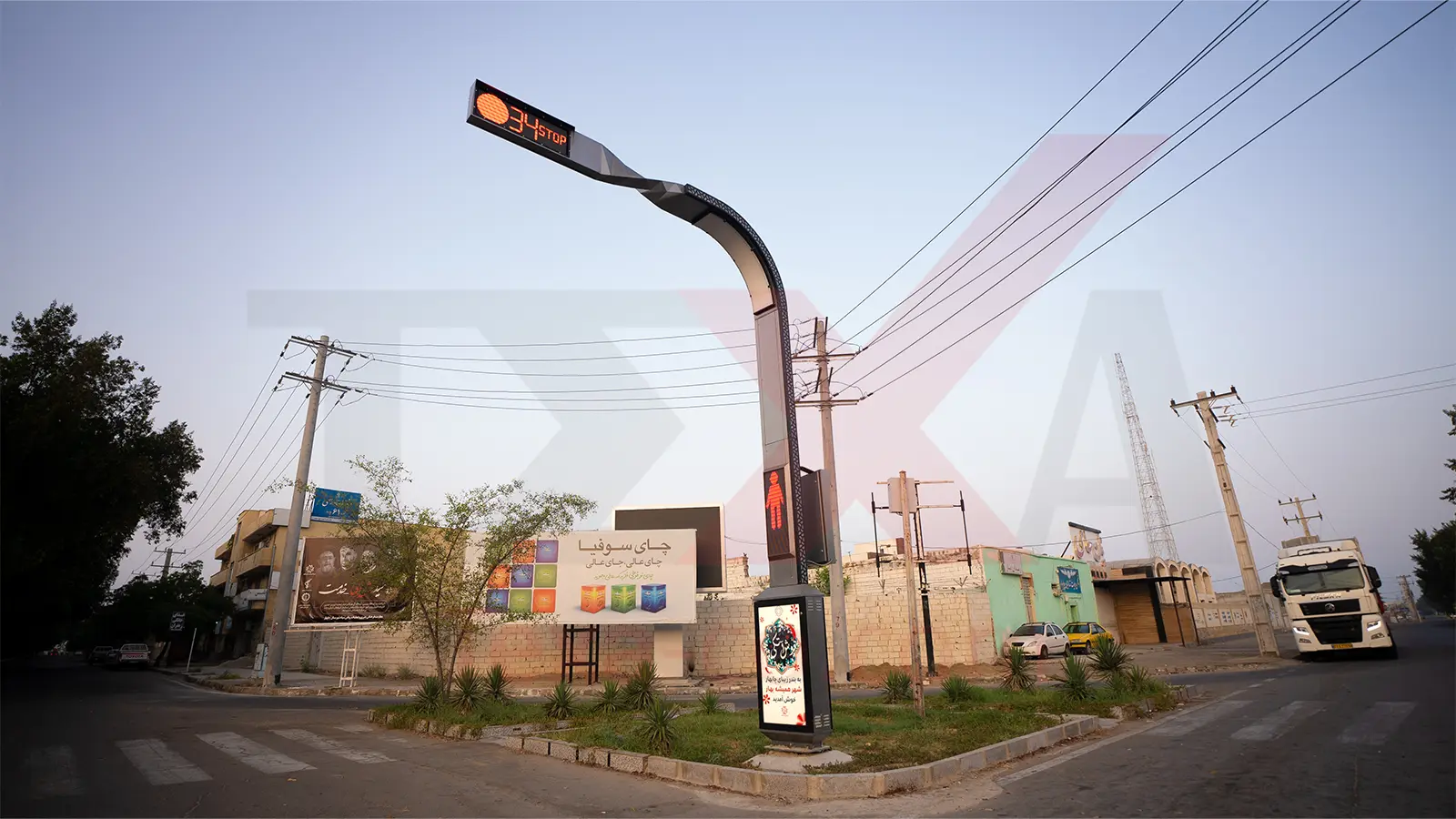 نمونه اجرا شده پایه ترافیکی هوشمند تکسا مدل دماوند – شهرستان چابهار