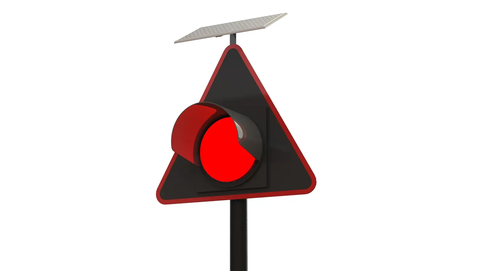 چراغ راهنمایی خورشیدی یا چراغ هشدار خورشیدی