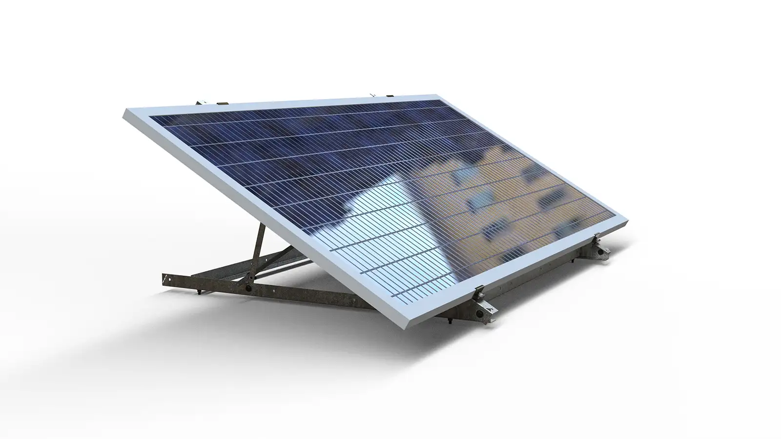 الهيكل الشمسي أحادي اللوحة أفقيًا، النموذج H1 حل مثالي للتركيبات الصغيرة.