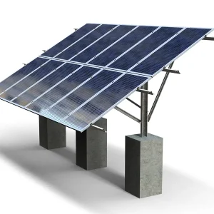 استراکچر خورشیدی دو ردیفه مدل V2-D: راهکاری حرفهای برای نیروگاههای خورشیدی