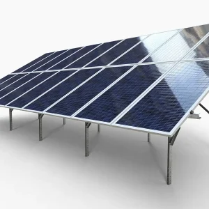 استراکچر خورشیدی دو ردیفه عمودی مدل V2-ET – مقاوم، پایدار و بهینه برای پنلهای دوطرفه